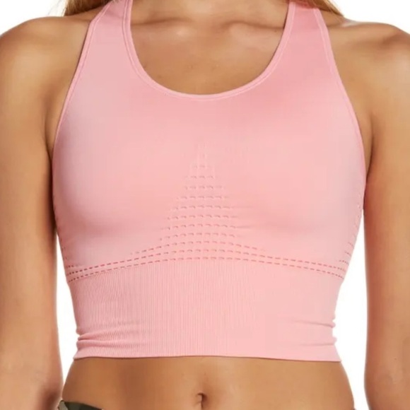 NWT Sweaty Betty Stamina Longline Sports Bra In Calypso Pink - Picture 1 of 8